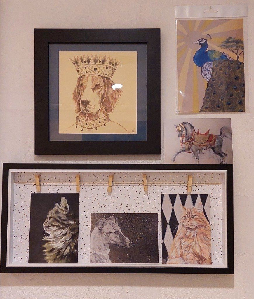 Peintures et dessins animaliers. Cours en atelier privé à partir de janvier 2023.