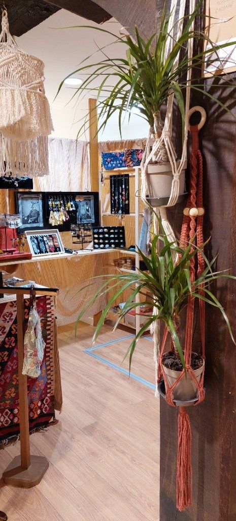 Porte plantes macramé